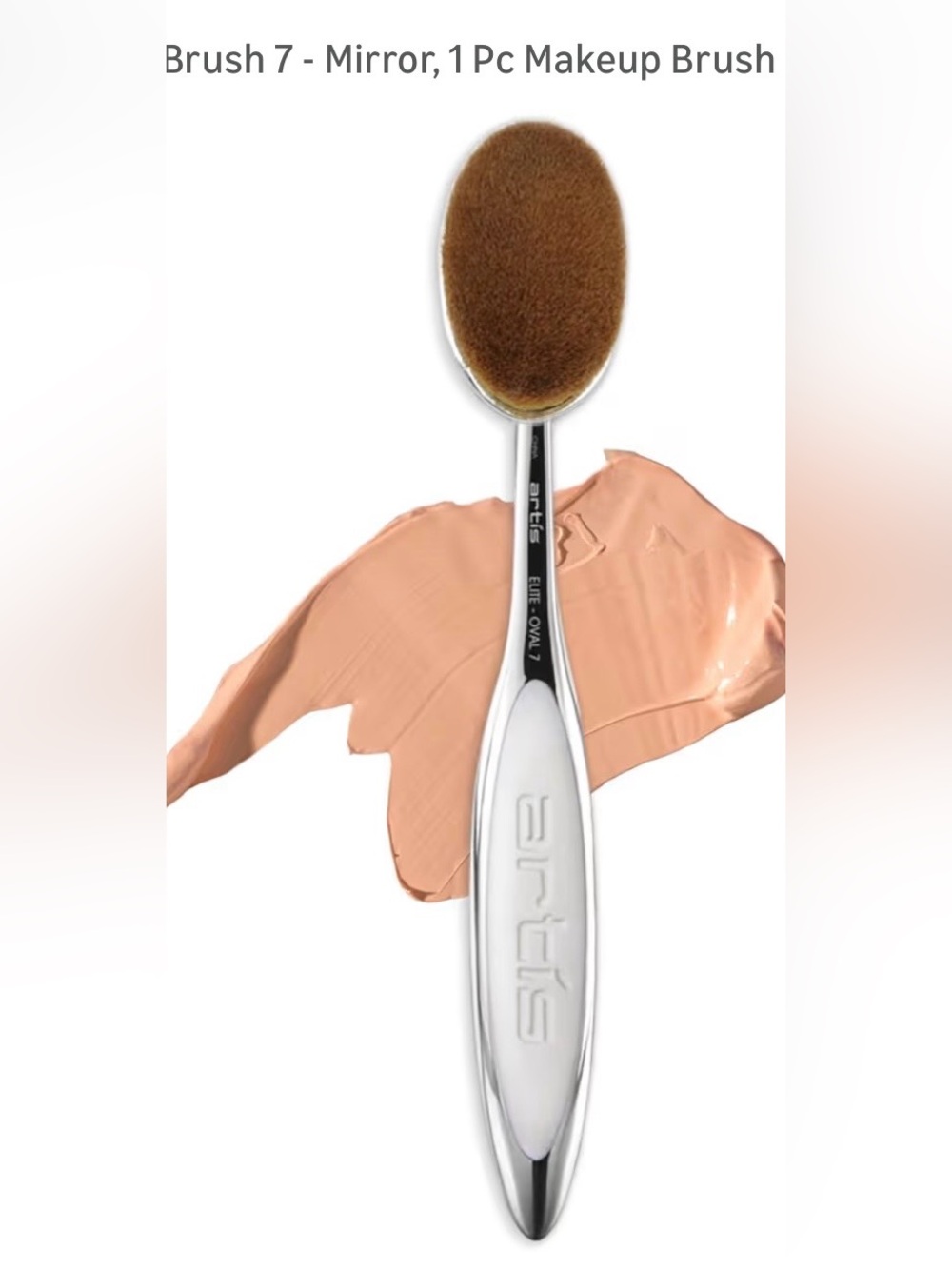 artis Silver Handle Oval Brush with Golden Bristles